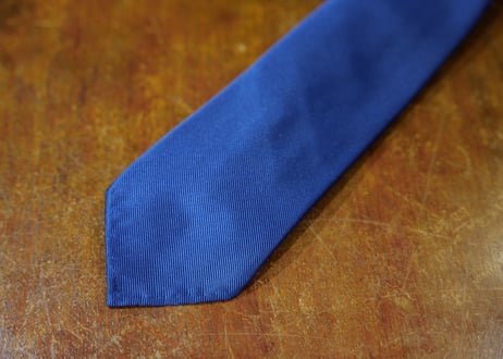 7 FOLD Navy blue Solid Tie