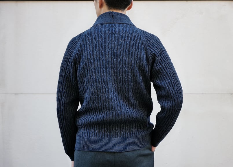 ネイビー】BERUN ケーブルニットカーディガン | Atelier BERUN
