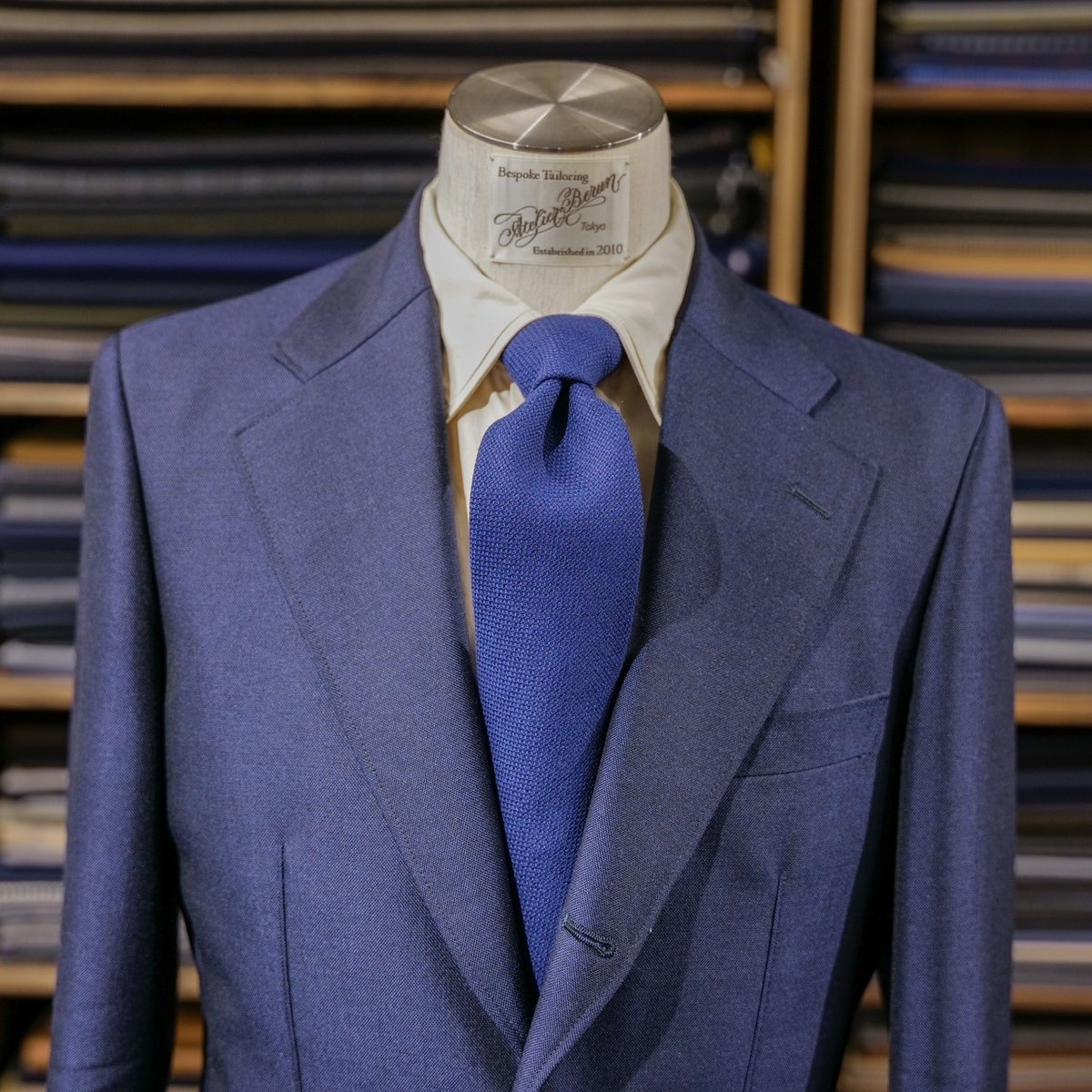 Hopsack Sport Tie -Navy Blue- | Atelier BERUN