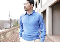 【Sky Blue】BERUN Knit Polo -Super120-