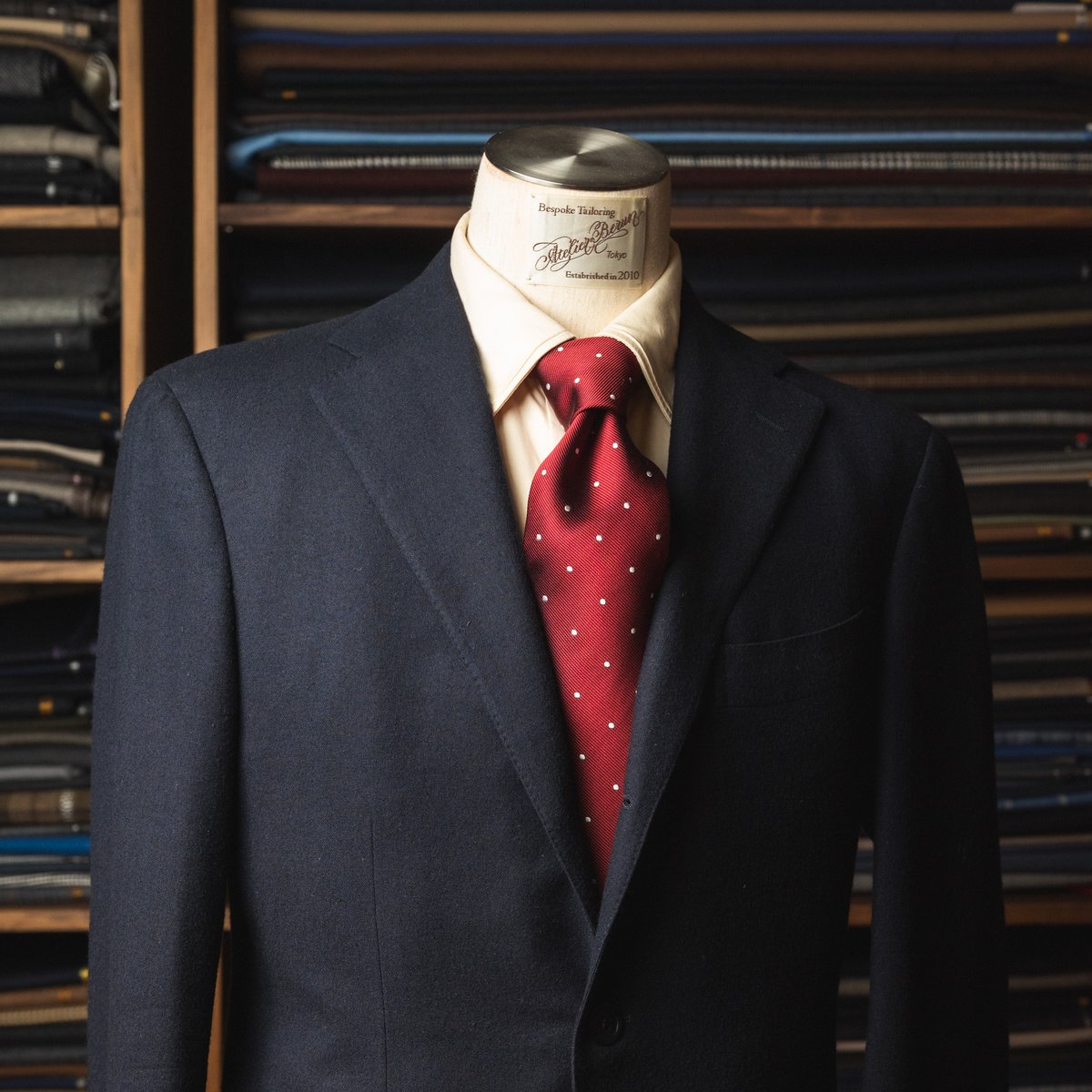 レディッシュブラウン ドットタイ | Atelier BERUN