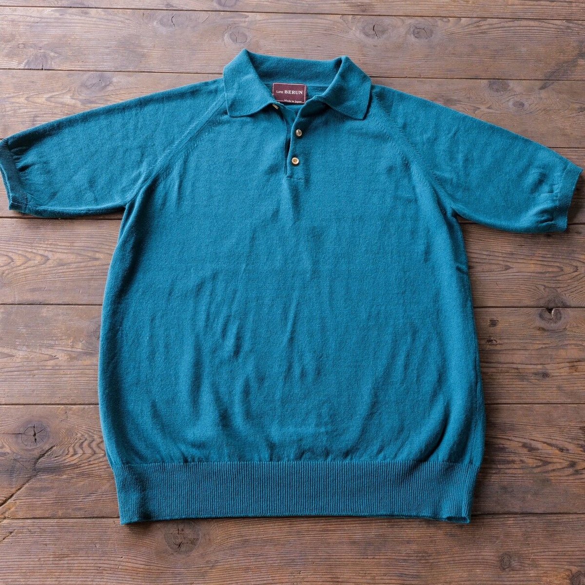 Forest Green】BERUN半袖ニットポロ | Atelier BERUN