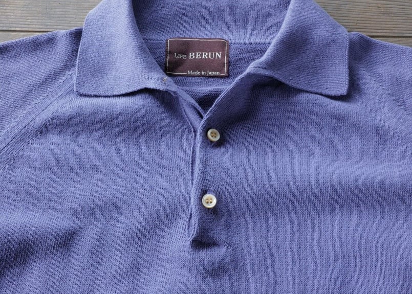 アトリエベルン　半袖ニットポロ S グリーン アトリエベルン 半袖ニットポロ S グリーン