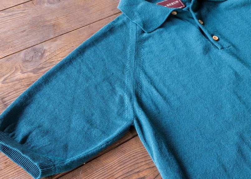 Atelier BERUN 半袖コットンニットポロ Lavender】BERUN半袖ニットポロ | Atelier BERUN