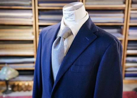Wool Cashmere グレージュ フランネルタイ