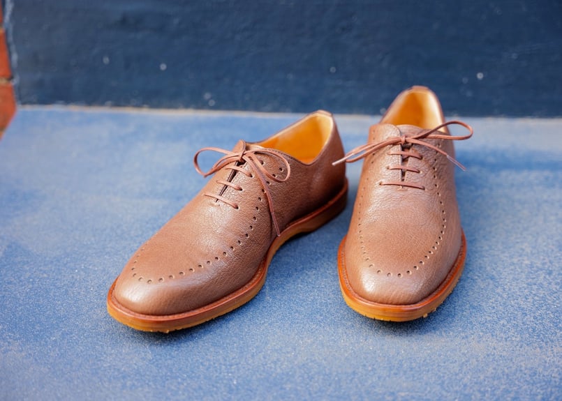 SANTONI ホールカット　革靴　レザーシューズ　101/2 プレーントゥ 楽天市場】サントーニ Santoni ホールカット 16229 ブラウン