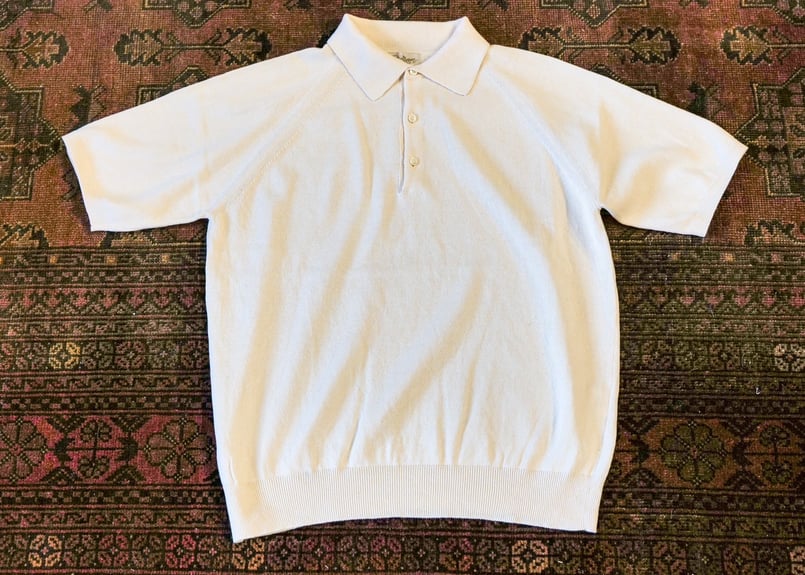 Atelier BERUN 半袖コットンニットポロ Ecru】BERUN半袖ニットポロ | Atelier BERUN
