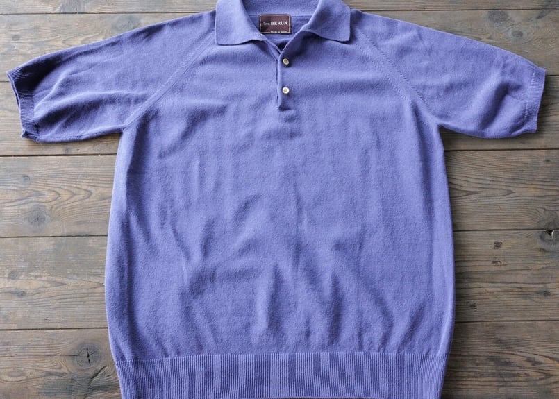 Lavender】BERUN半袖ニットポロ | Atelier BERUN