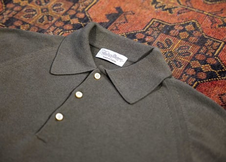 【Gray Brown】BERUN ロングニットポロ