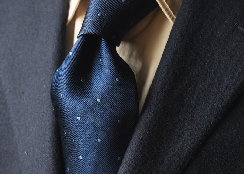 ネイビー/ブルー ドットタイ | Atelier BERUN