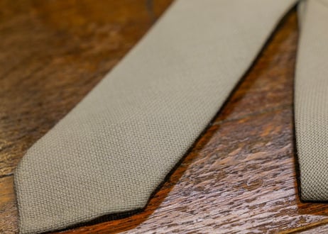 Hopsack Sport Tie -Beige-