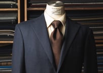 ブラウン / ダークネイビー レジメンタルタイ | Atelier BERUN