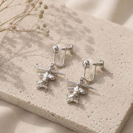 Pooh Earrings(シルバー)
