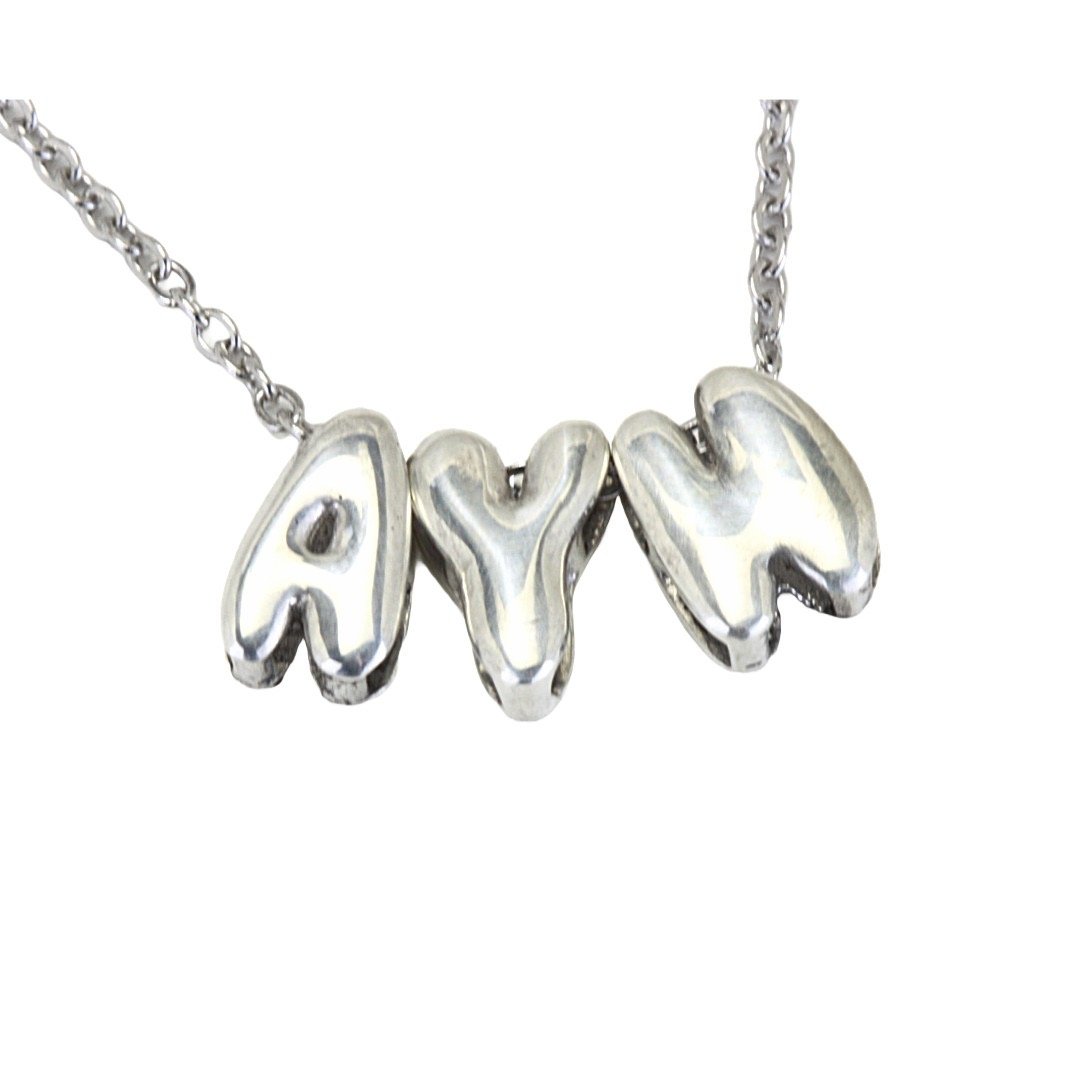 名入れ♡ハート キラキラ 誕生石✨ネックレス イニシャル シルバー925も可能 AYH cute Necklace(シルバー) | AYH.JEWELRY