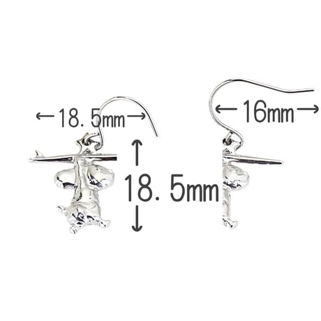 Pooh Earrings(シルバー)