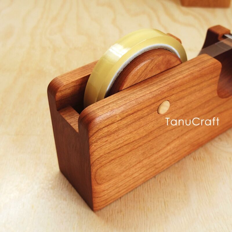 木製テープカッター □ブラックチェリー□ | TanuCraft オンラインショップ