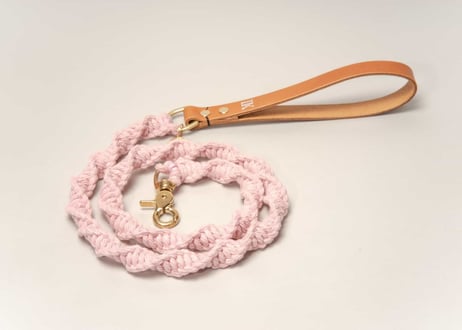 犬用 リード マクラメ【macramé leather leash 】