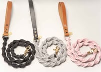 犬用 リード マクラメ【macramé leather leash 】