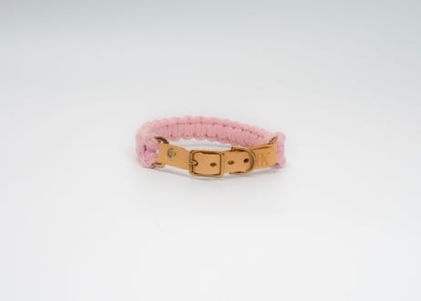 犬用 首輪 マクラメ【macramé leather collar 】