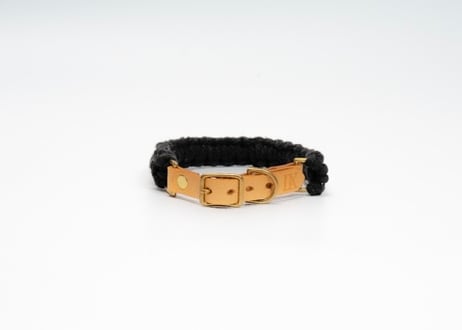犬用 首輪 マクラメ【macramé leather collar 】