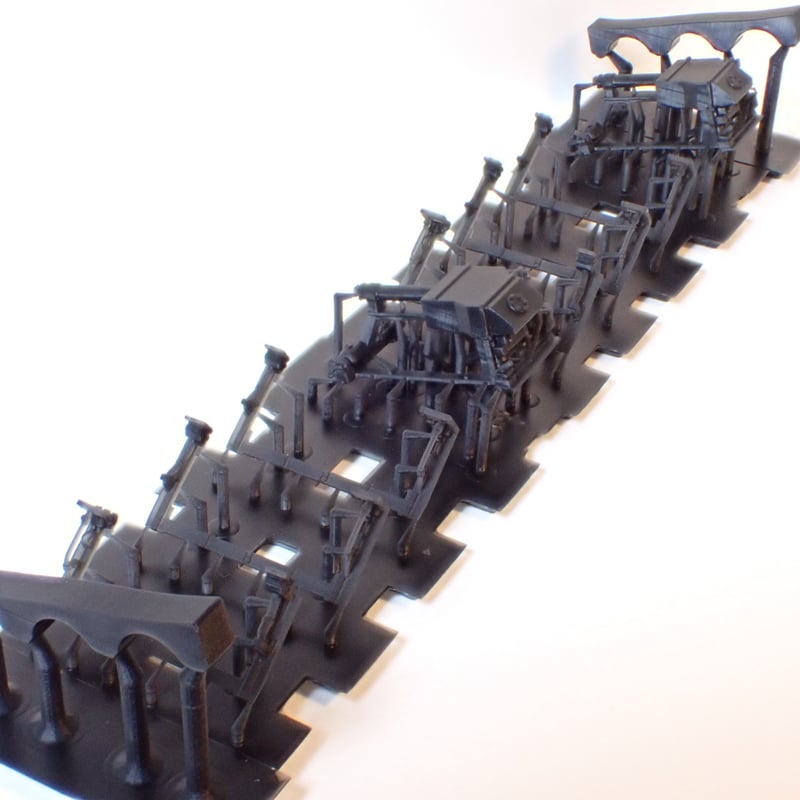 Kタイプ813系200・300番代トイレタンク・車端配管6両分/Nゲージ