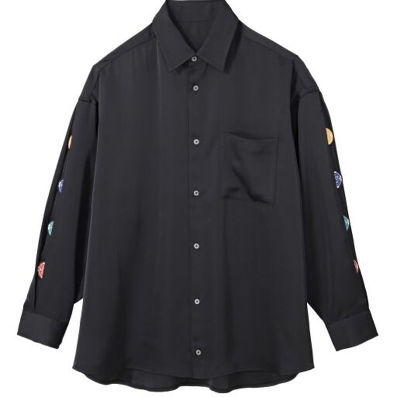 ポーカーチップワッペン長袖シャツ ブラック | No Limit