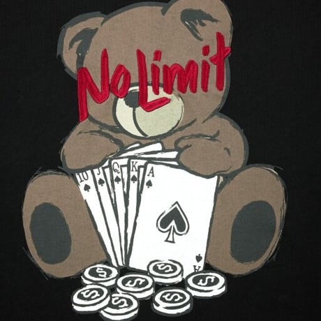 ポーカーベアTシャツ ブラック