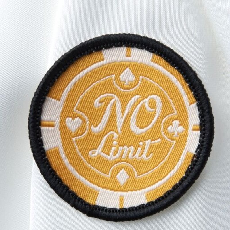 ポーカーチップワッペン長袖シャツ ホワイト | No Limit