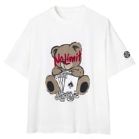 ポーカーベアTシャツ ホワイト
