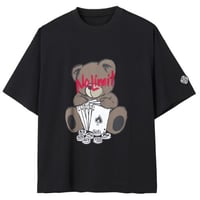 ポーカーベアTシャツ ブラック