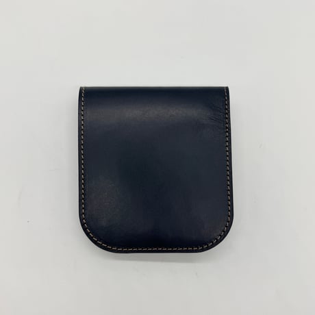 レザーフラップコインケース付二つ折りウォレット（ハンドメイド／コンパクト／裏地付／ギフト対応）