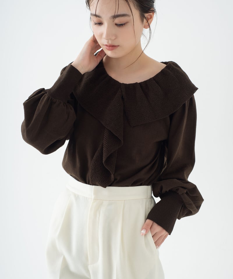 再入荷] FRILL_COLLAR FRILL_KNIT・RE-52220023 | REC...