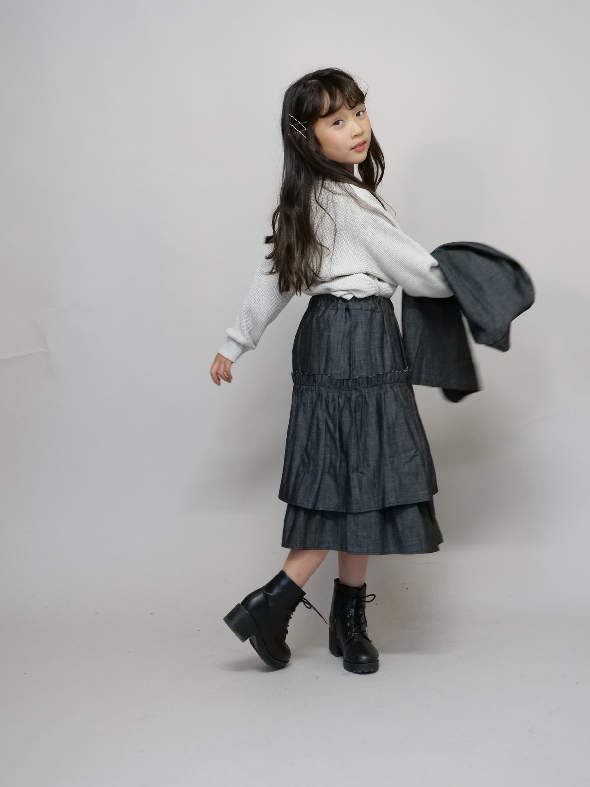 フリルスカート(デニム) | シロトクロト 