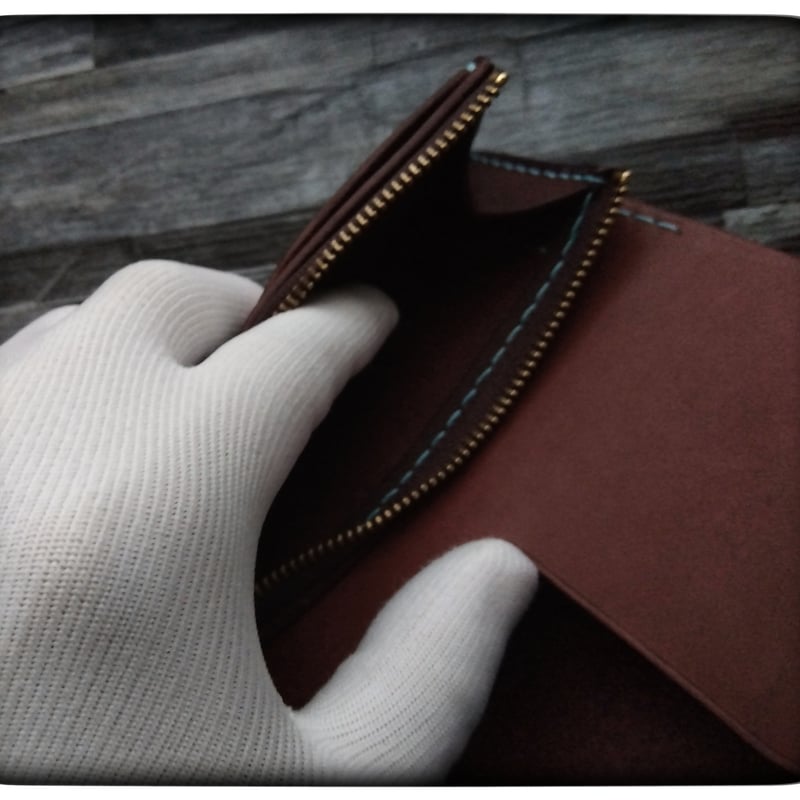 ◇限定品◇お札を折らず収納◇トルコ石&ターコイズ ステッチ ◇限定品◇お札を折らず収納◇トルコ石&ターコイズ ステッチ