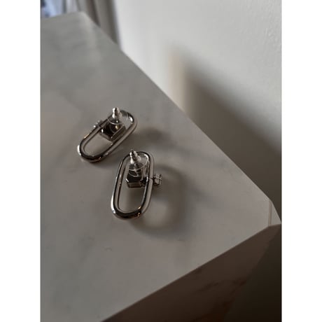 CREZUS Paris : CARA Pierced Earrings ( Crystal / Silver )