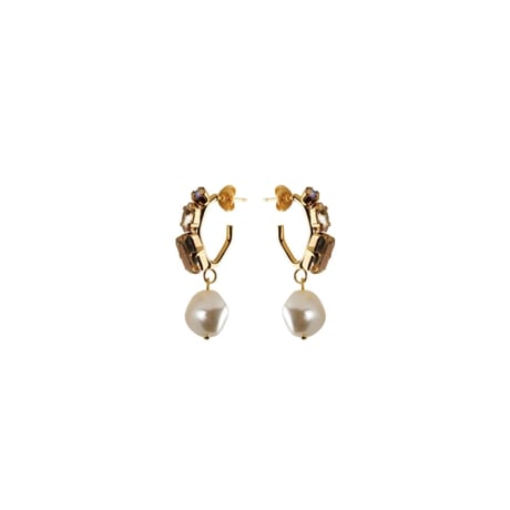 CREZUS Paris | DELLA Pierced Earrings( Gold or Silver )