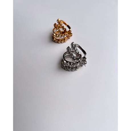 CREZUS Paris | CERES Pierced Earrings ( Mix Cristal / Silver )