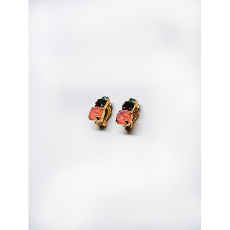 CREZUS Paris | 21H2 Clip Earrings  ( Orange / Plum / Blue )