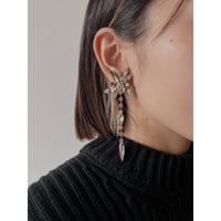 CREZUS Paris | PANORAMA Clip Earrings  ( Crystal / Silver )