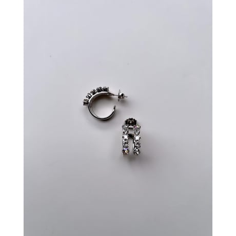 CREZUS Paris | CERES Pierced Earrings ( Mix Cristal / Silver )