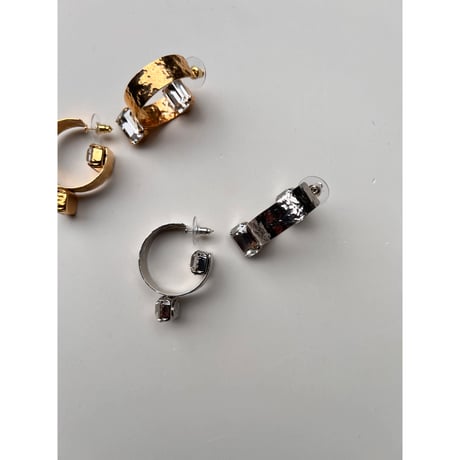 CREZUS Paris | JUPITER Pierced Earrings (Silvershade / Silver)