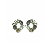 CREZUS Paris | 24H20 Pierced Earrings ( Grey / Silver )