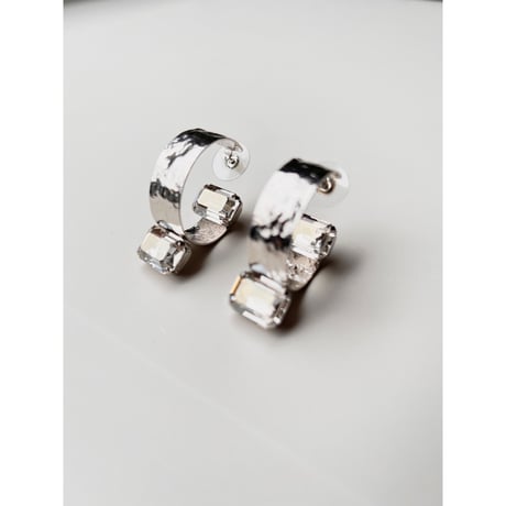 CREZUS Paris | JUPITER Pierced Earrings (Silvershade / Silver)