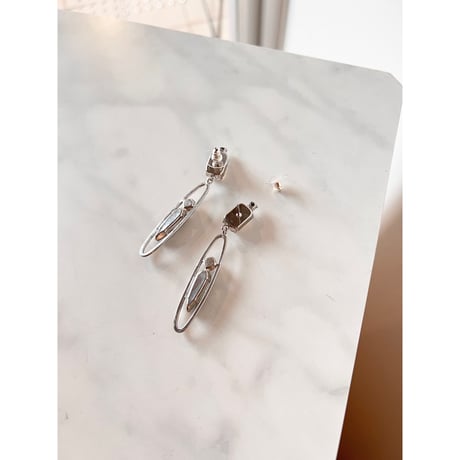 CREZUS Paris | 24E25 Pierced Earrings ( Silver )