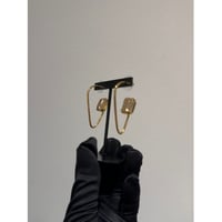 CREZUS Paris | VOLT Pierced Earrings ( Golden / Gold )