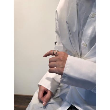 BEATRIZPALACIOS Madrid | DOUBLE WAVE CLUSTER SILVER Ring