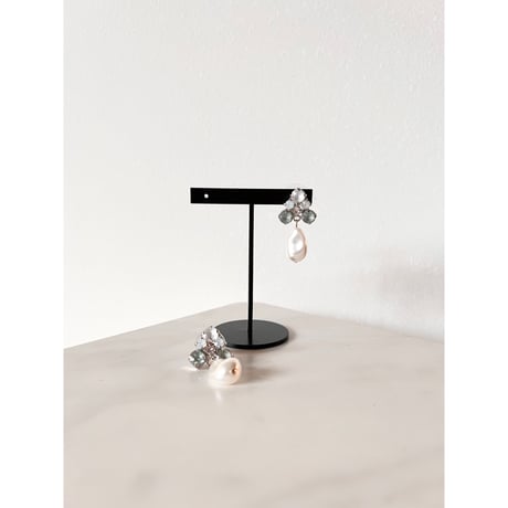 CREZUS Paris | 24E1 Pierced Earrings ( Silver )
