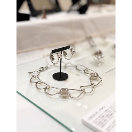CREZUS Paris | ERA Hoop Earrings ( Crystal / Silver)