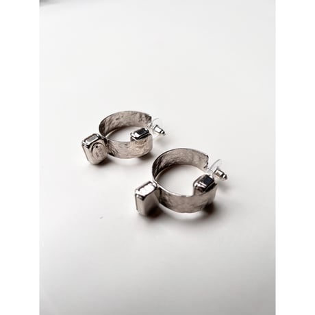 CREZUS Paris | JUPITER Pierced Earrings (Silvershade / Silver)