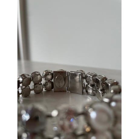 CREZUS Paris | S40 2RANKS Bracelet (crystal, silver & pearl)